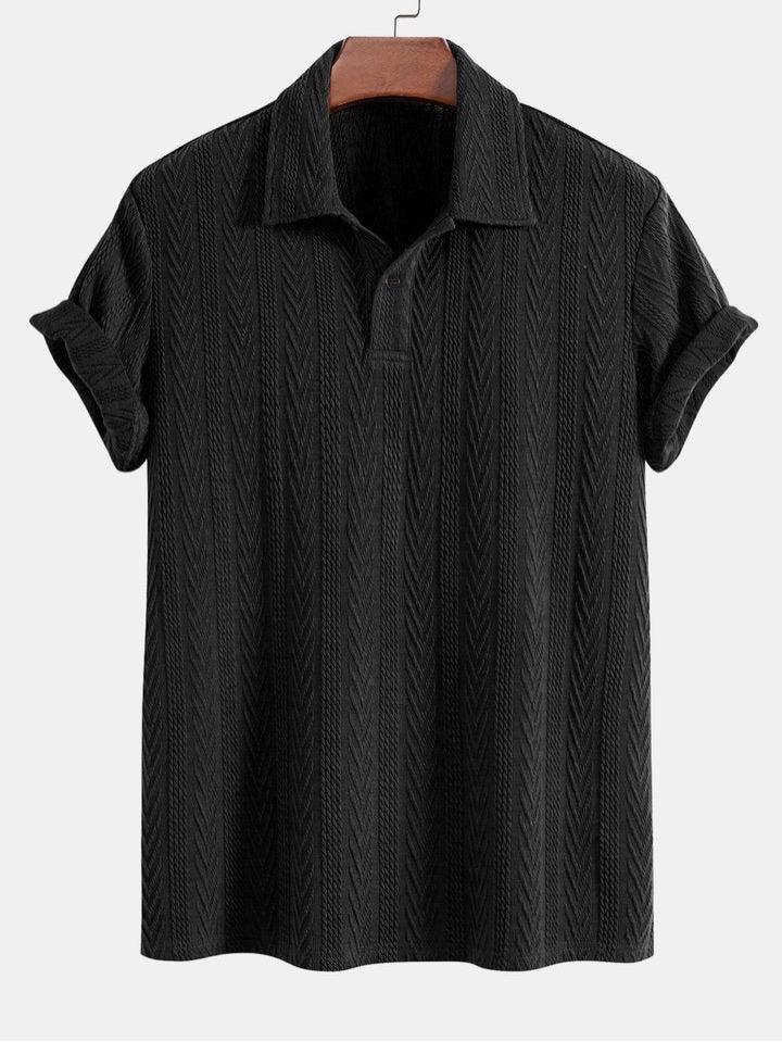 Premium Half Sleeve Polo T Shirt - Black