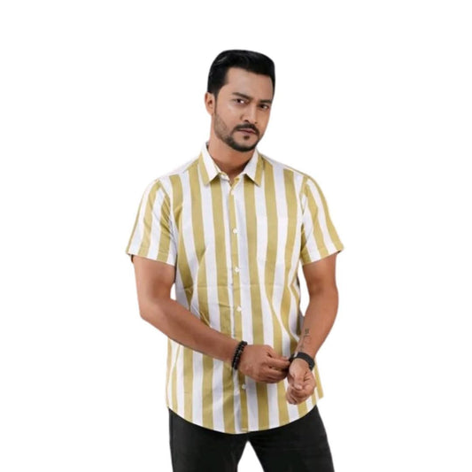 Half Sleeve Stripe Shirt-7
