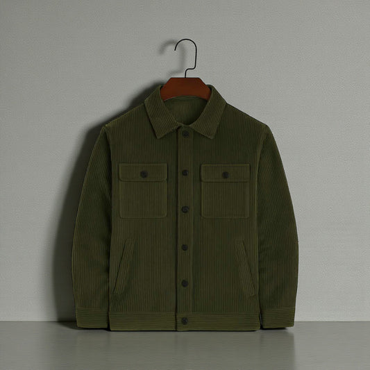 Men's Corduroy Light Weight Jackets - Olive