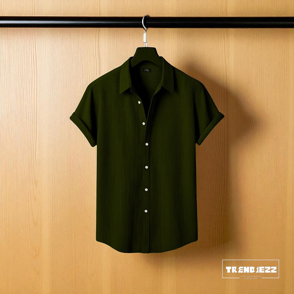 Viscox Half Sleeve Shirt- Olive