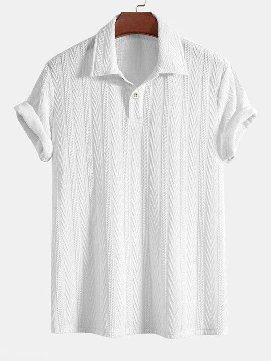 Premium Half Sleeve Polo T Shirt - White