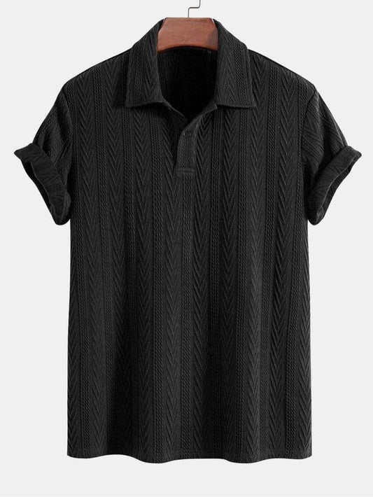 Premium Half Sleeve Polo T Shirt - Black