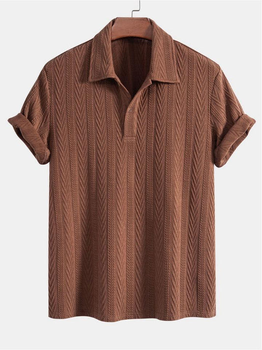 Premium Half Sleeve Polo T Shirt - Brown