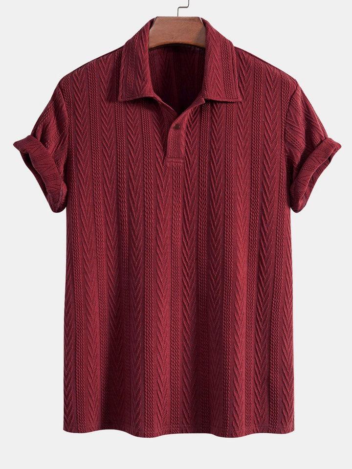 Premium Half Sleeve Polo T Shirt - Marron