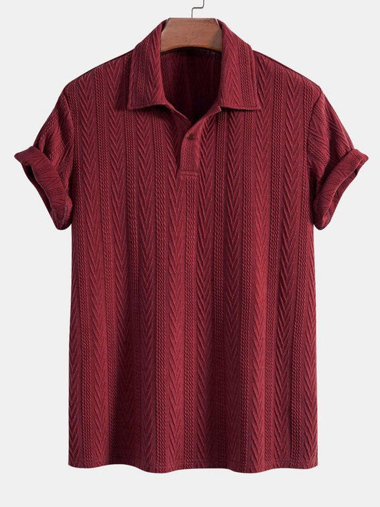 Premium Half Sleeve Polo T Shirt - Marron
