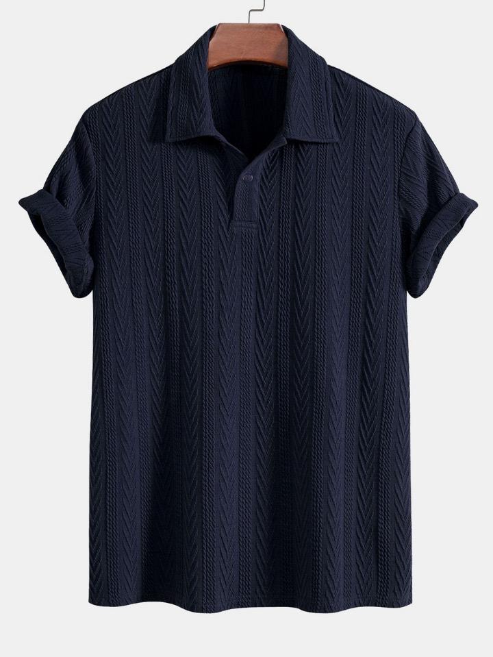 Premium Half Sleeve Polo T Shirt - Navy Blue