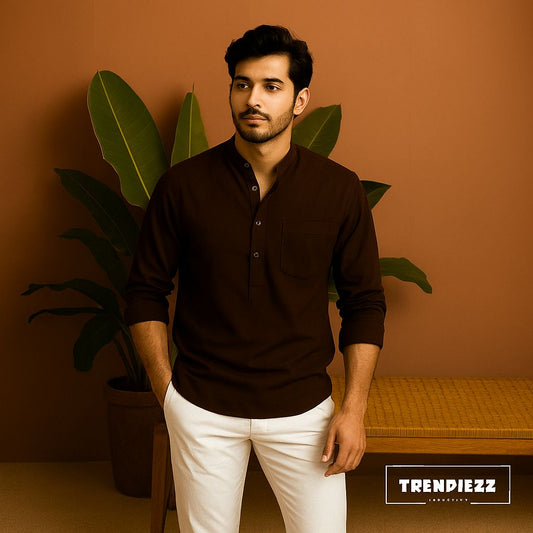 Luxury Full Sleeve Katua - Dark Coffee