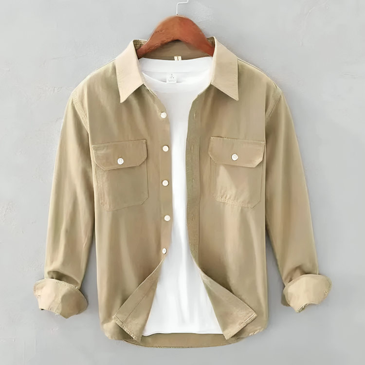 Full Sleeve Casual Shirt For Men - khaki