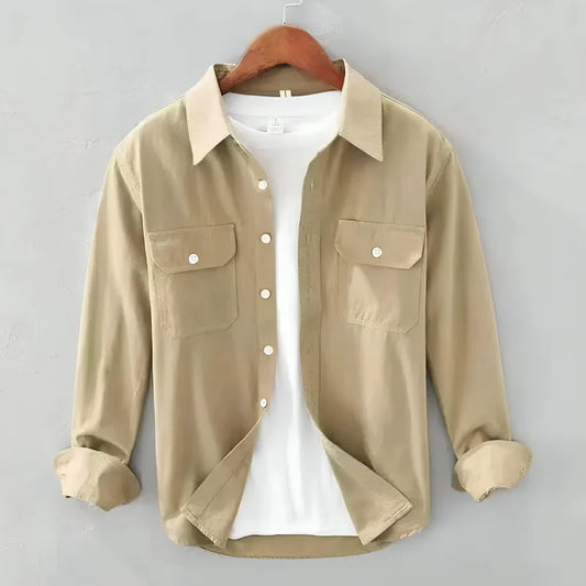 Full Sleeve Casual Shirt For Men - Khaki