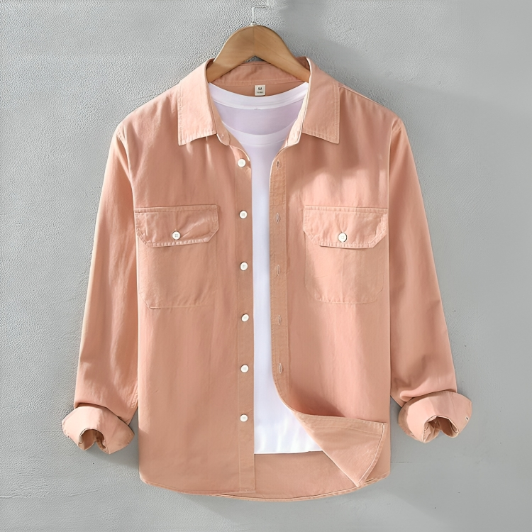 Full Sleeve Casual Shirt For Men - Pink